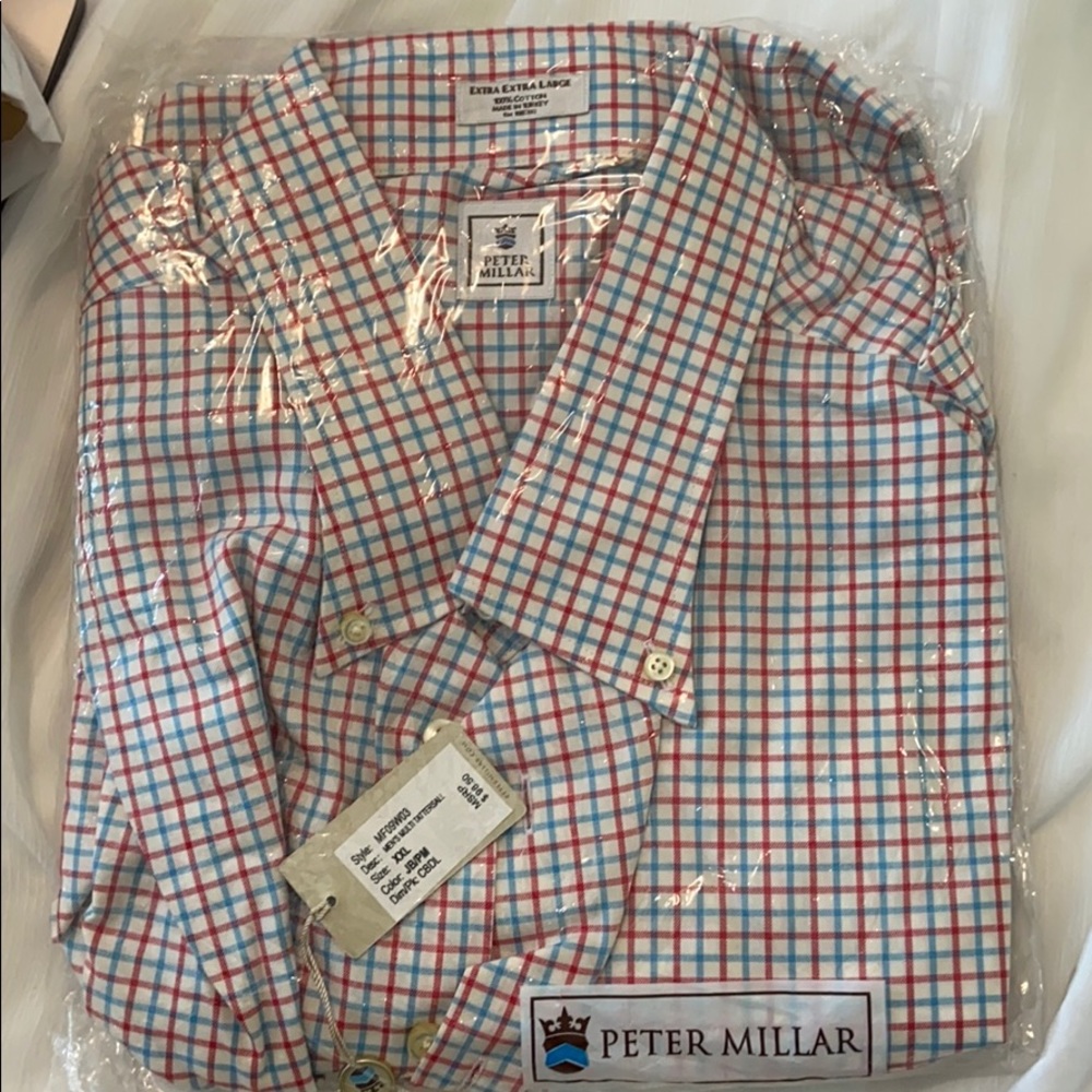 BRAND NEW Men’s Peter Millar button down shirt